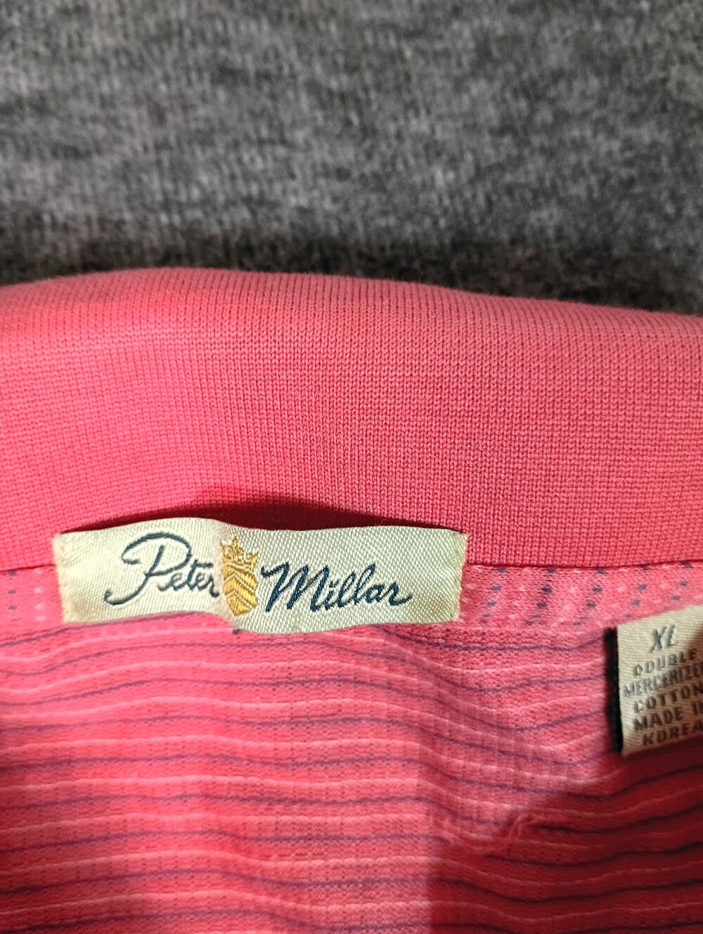 Peter Millar Golf Polo Shirt Mens XL Pink Double Mercerized Cotton Korea Luxury - Picture 4 of 12